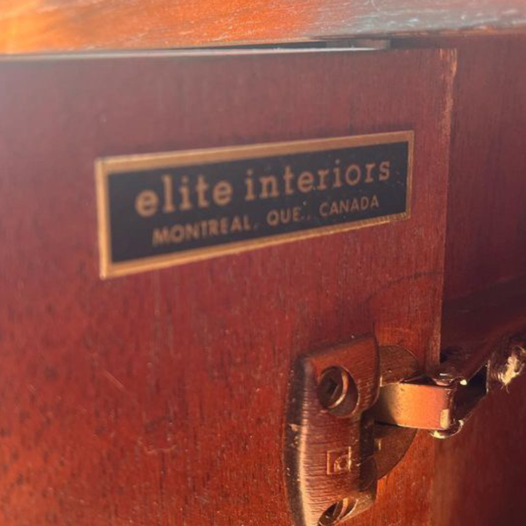 Rosewood Credenza with Chrome Details by Elite Interiors, Montreal, 1960's