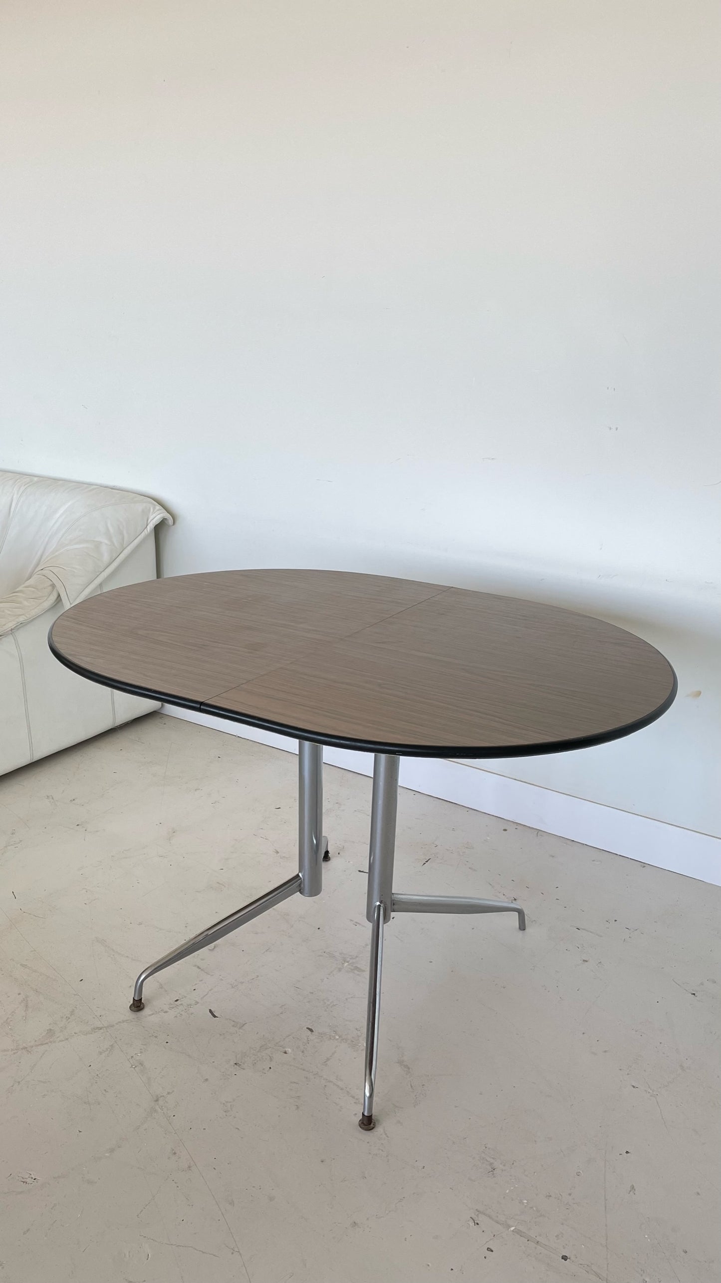 Vintage Oval Dining Table with an Extension Panel