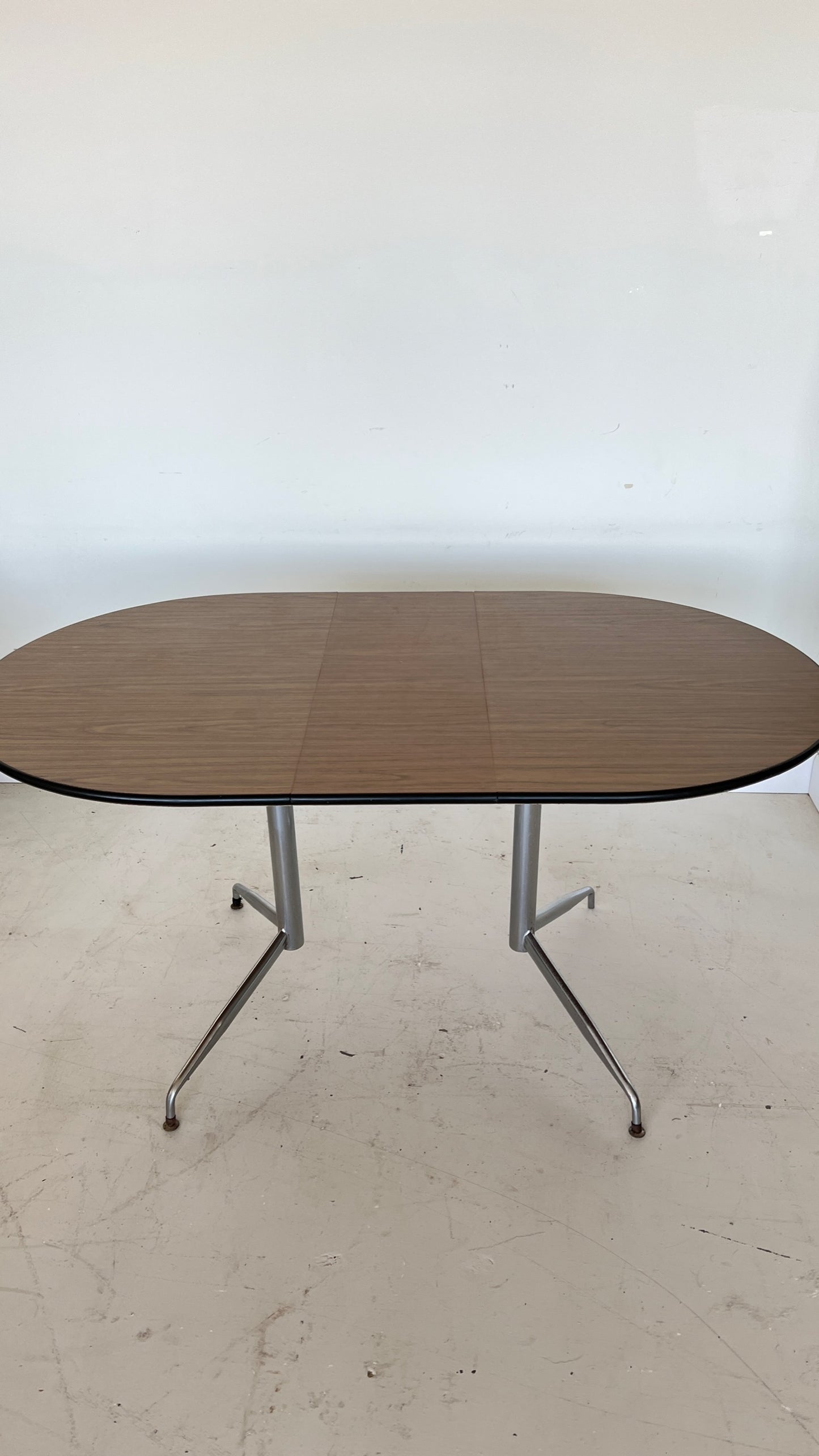 Vintage Oval Dining Table with an Extension Panel