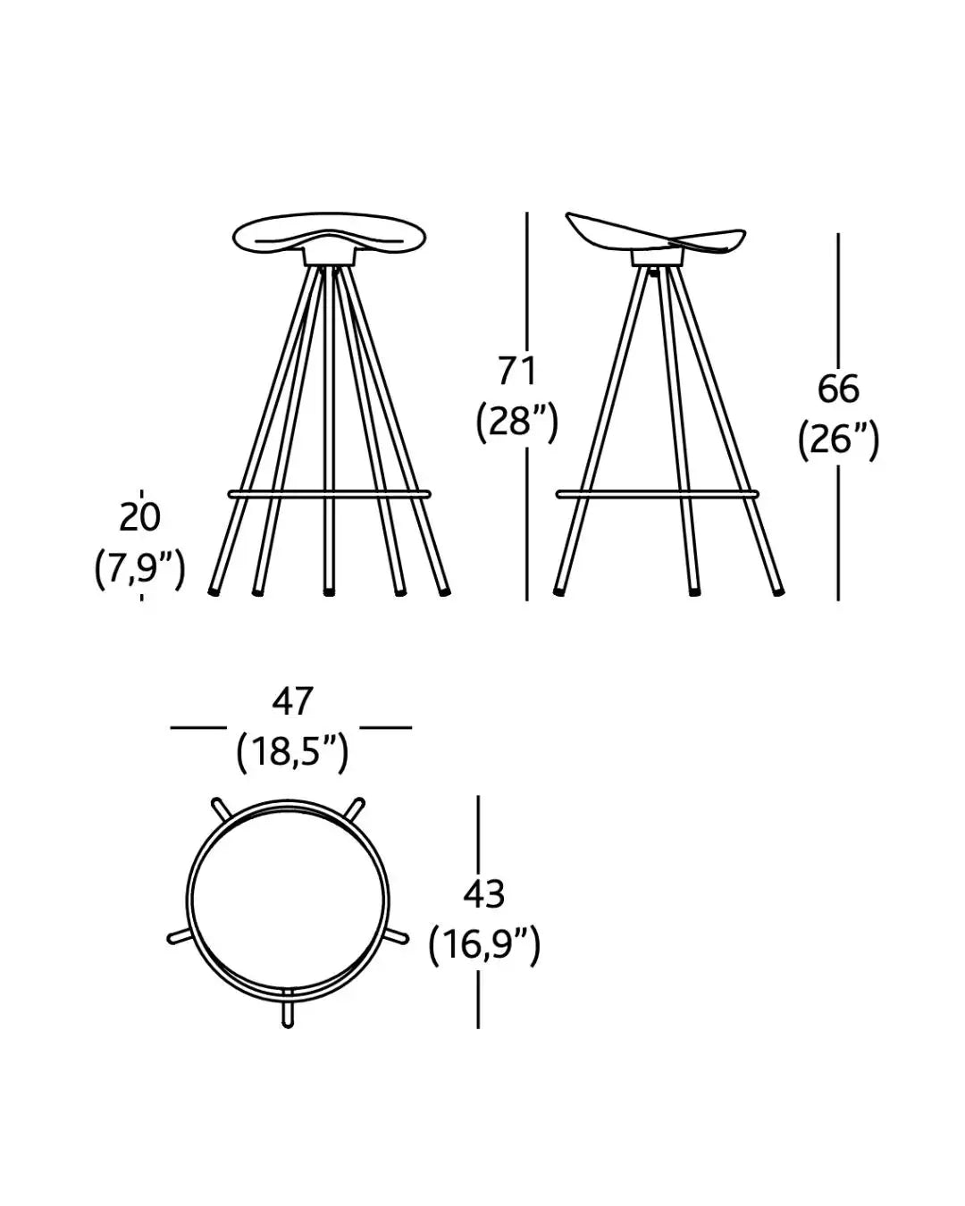 Jamaica Counter Stool by Pepe Cortes, Pair (2)