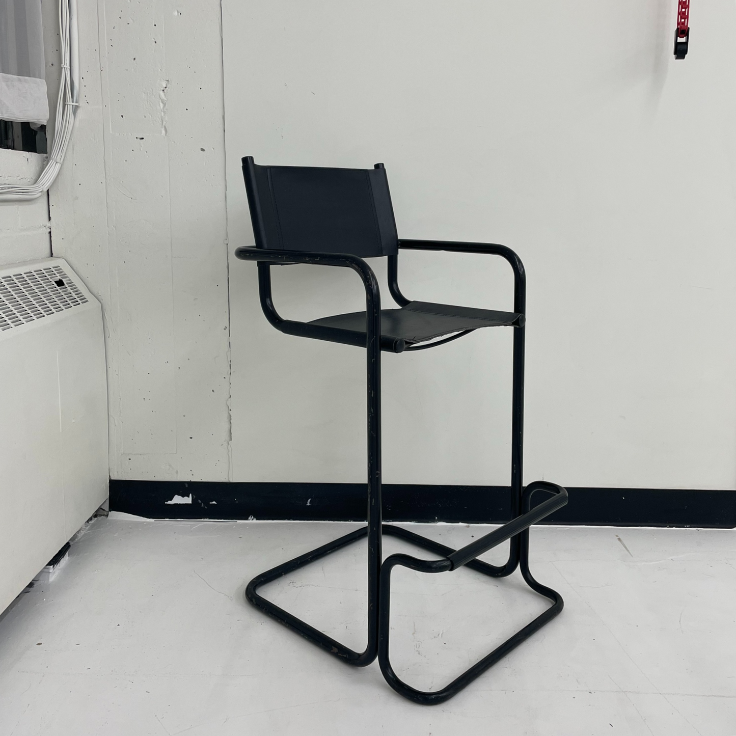 RENTAL - Black Tubular Mart Stam Inspired Stool