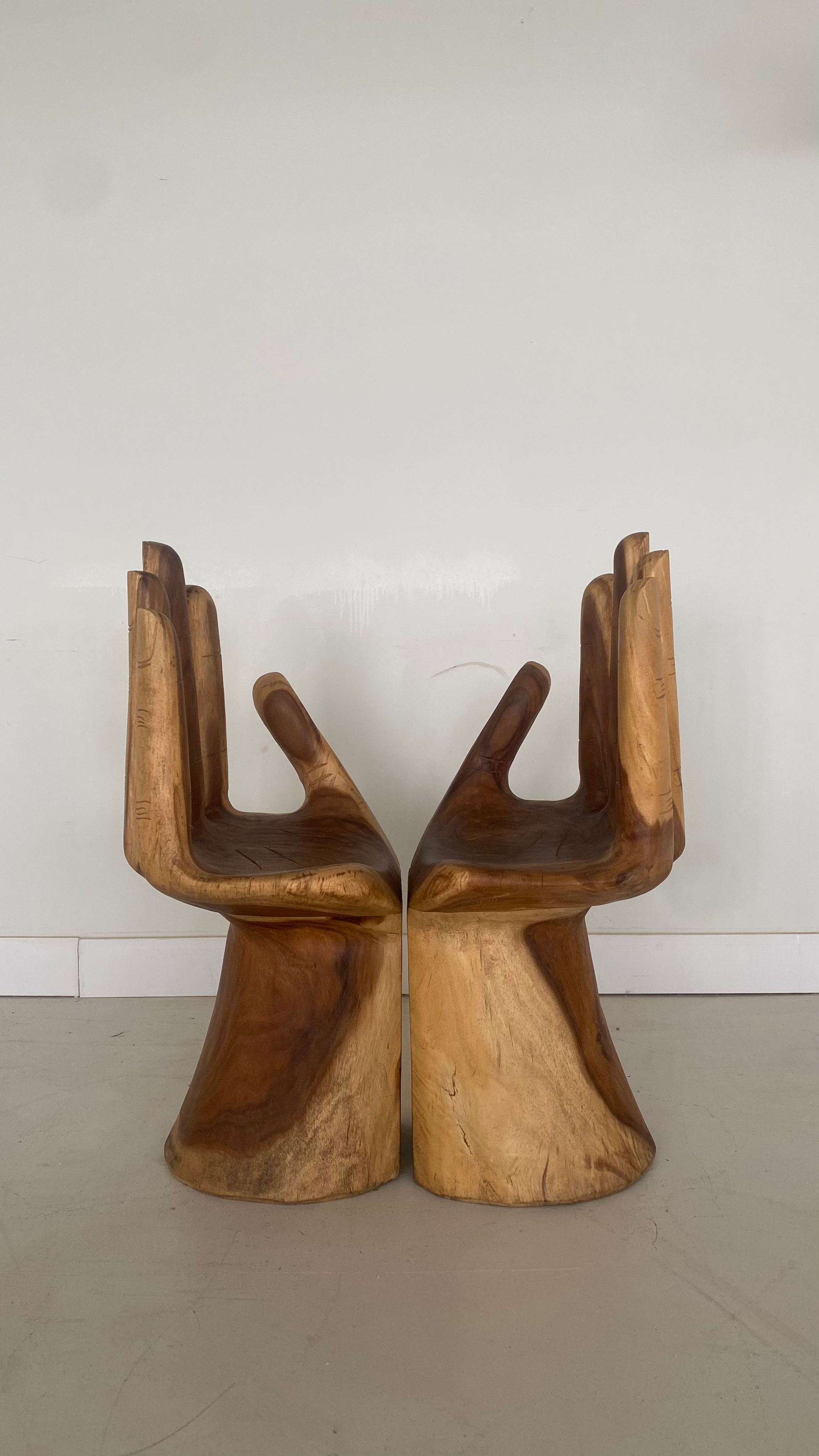 Amazing Carved Hand Chair in Style of Pedro Friedeberg