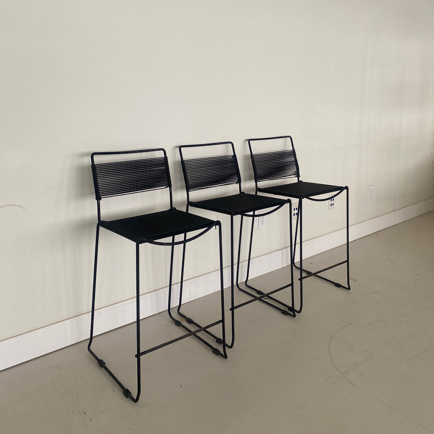 Set of 3 Spaghetti Stools In the Style of G. Belotti for Alias