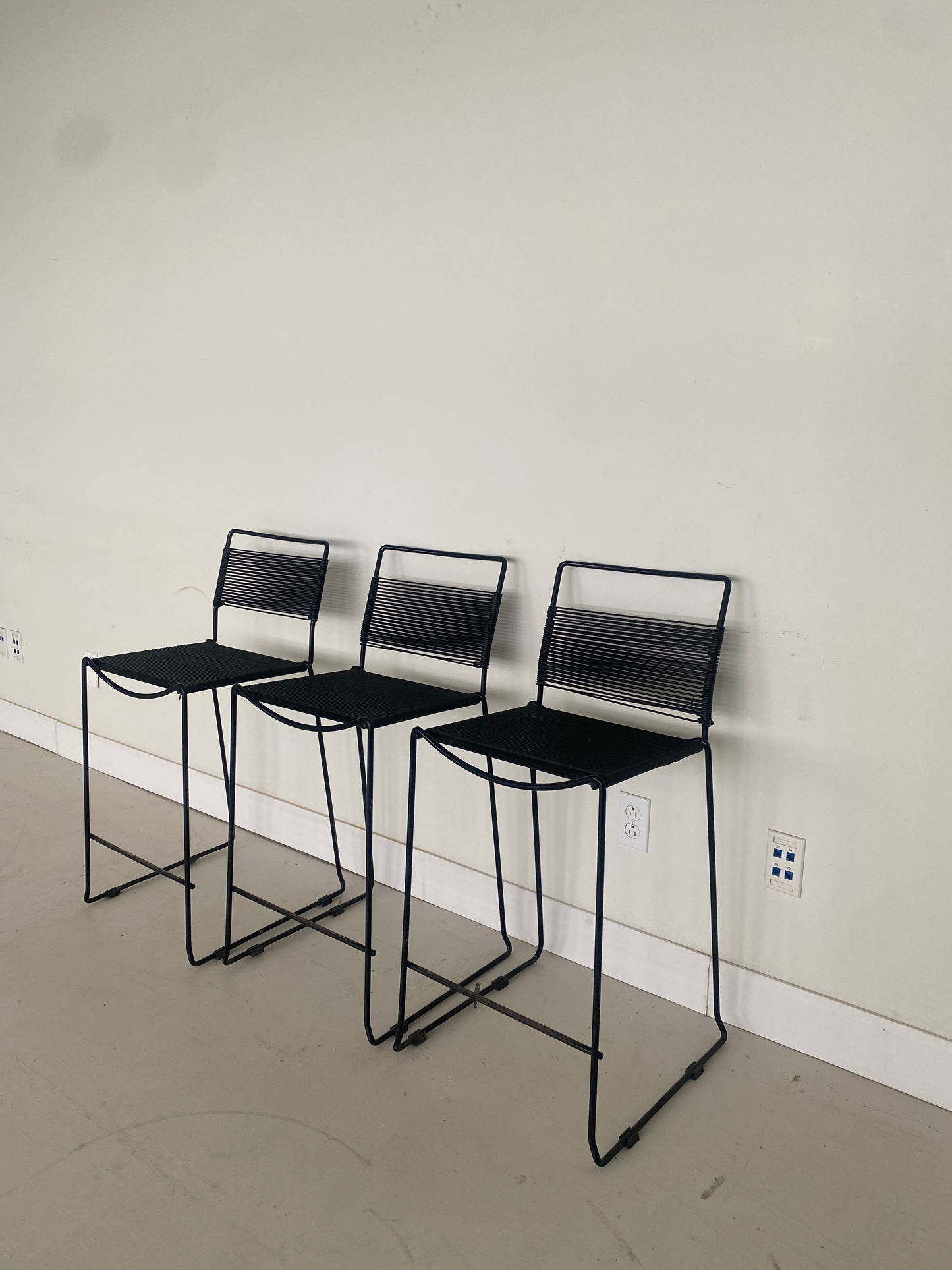 Set of 3 Spaghetti Stools In the Style of G. Belotti for Alias