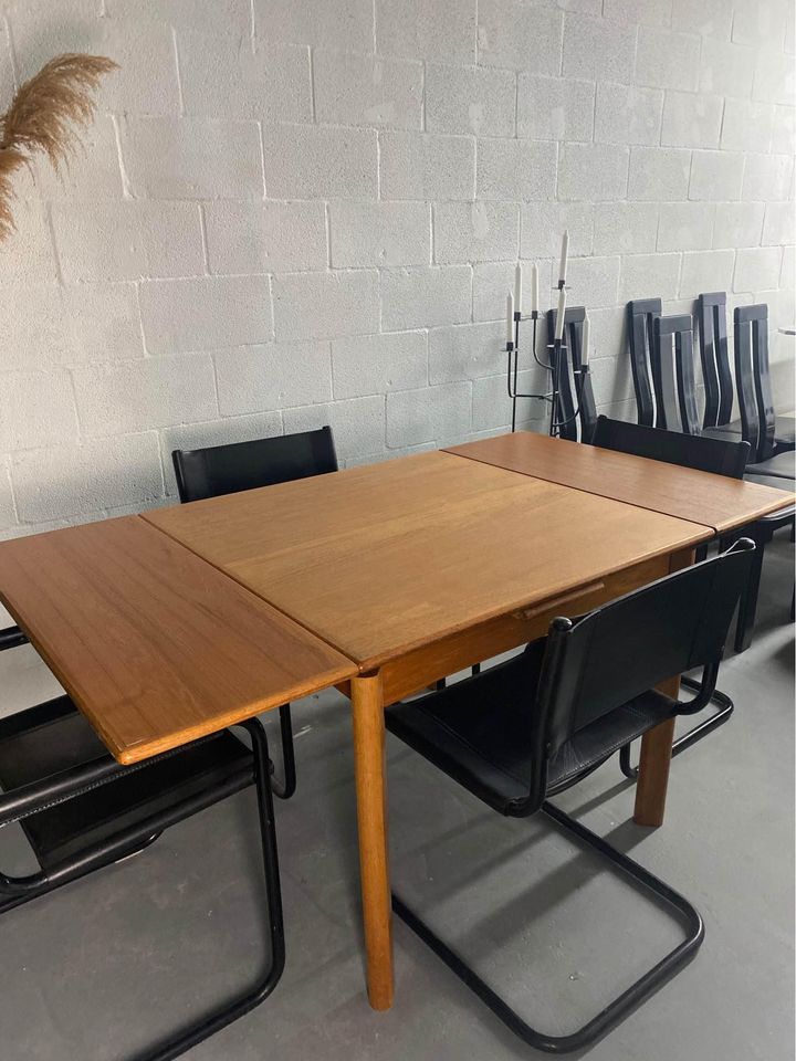 Danish Teak Vintage Square Dining Table In the Manner of H. Kjaernulf for Vejle