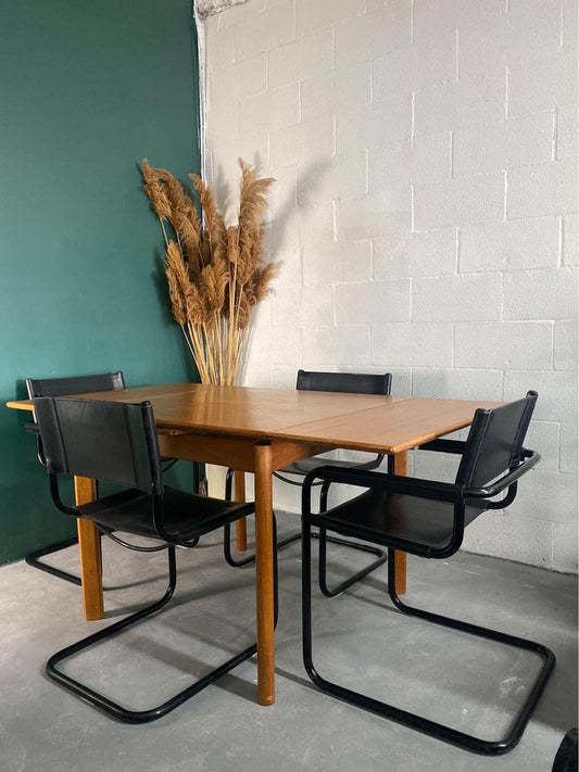 Danish Teak Vintage Square Dining Table In the Manner of H. Kjaernulf for Vejle