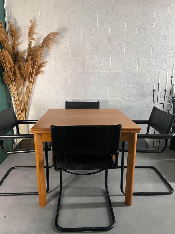 Danish Teak Vintage Square Dining Table In the Manner of H. Kjaernulf for Vejle